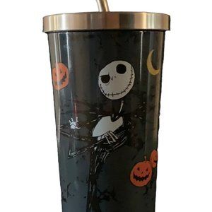 Nightmare Before Christmas 15oz Steel Travel Tumbler with Steel Straw